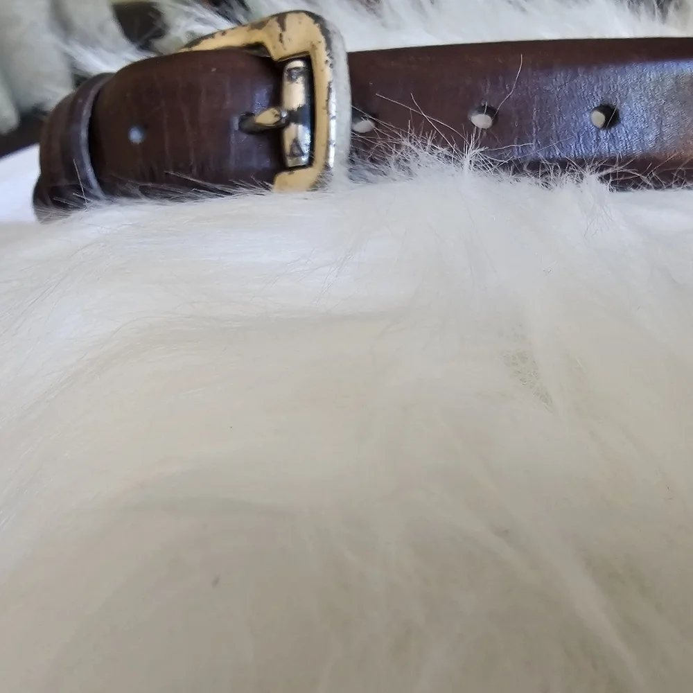 Martin Dingman Vintage Genuine Tanned Leather Belt Size 36